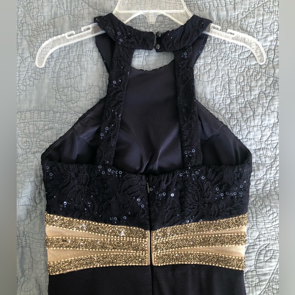 Navy blue formal full length dress - Picture 5 of 6